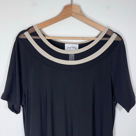 NWT Joseph Ribkoff Black/Moonstone A-Line Dress Style | Black Cream | SZ 16 - Picture 7 of 12